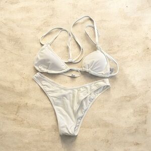 Mermaid Swimwear White Bikini Set - Size S